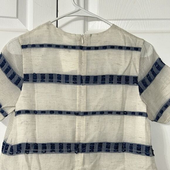 English Factory Girls Kids Stripe Linen Blend  Girls Dress(Size 13/14) - Picture 4 of 7